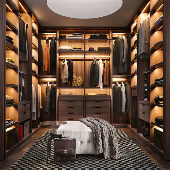 Armario empotrado de madera para dormitorio hecho a medida, conjunto de armarios, diseño de muebles, vestidor de ropa moderno